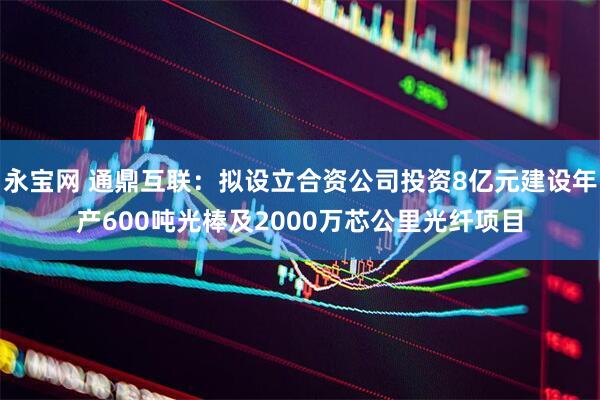 永宝网 通鼎互联：拟设立合资公司投资8亿元建设年产600吨光棒及2000万芯公里光纤项目